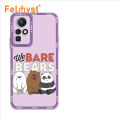 FELMYST for Infinix Zero X Neo Back Cover Cute Bear Pattern Angel Eyes Soft Phone Case. 