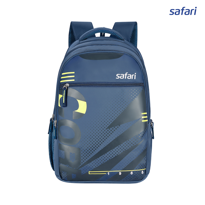 Safari SPAR Backpack | 4 compartments | laptop compartment | Rain cover | Smart sleeve | Front face PU | 2 side pocket | file holder