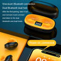 R18 LED Digital Display Wireless Ear Clip Noise Reduction Bluetooth Bone Conduction Headset(Black Yellow). 