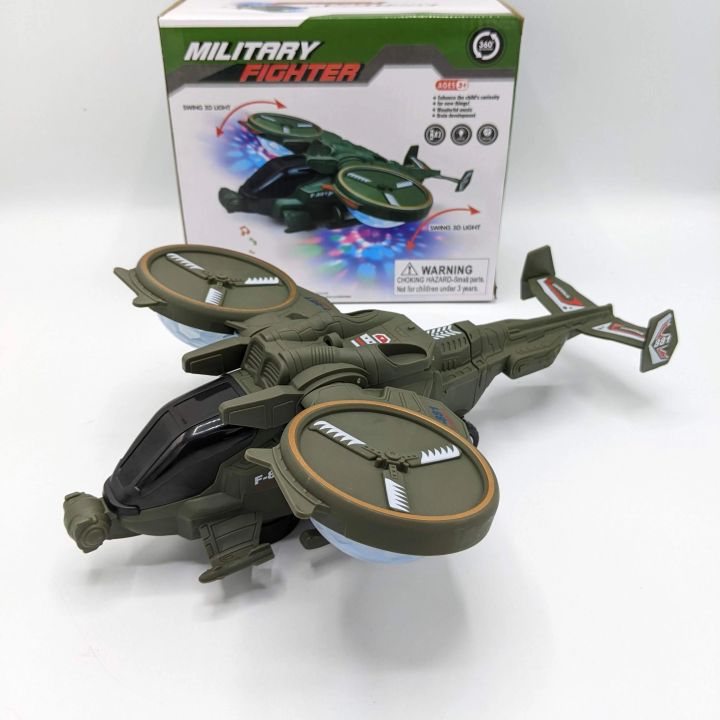 Children's Airforce Fighter 360 Degree Rotating Aircraft Model Toy Helicopter  Avenger Battery Operated AT