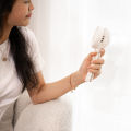 Handheld Adjustable Fan Hanging Fan Portable Summer Air Cooler Office Desktop Fan Outdoor Travel Hand Cooling Fan White. 