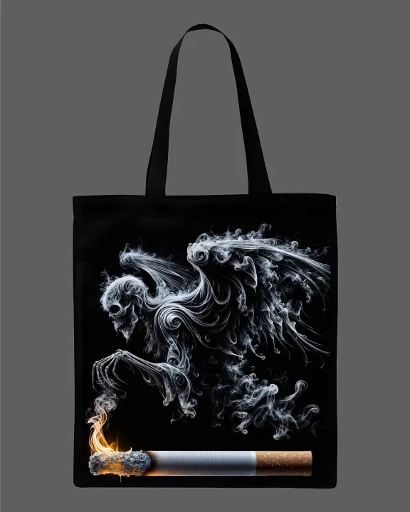 Smoke%20Demon%20%20Printed%20Tote%20Bag%E2%80%93%20Black%20&%20White%20-%20Image%203