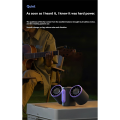ARELENE Turbo Jet Fan Double-Headed Waist-Mounted Fan Power Bank with Light for Outdoor Camping Traveling Work,Gray &. 