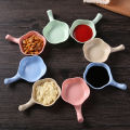 Kitchen Multifunctional Seasoning Dish Wheat Straw Seasoning Dish With Handle. 