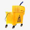 Extra Strong Yellow Heavy Duty Mop Bucket  with Wringer 20Litre / 20L Mop Bucket with Wringer Down Press. 
