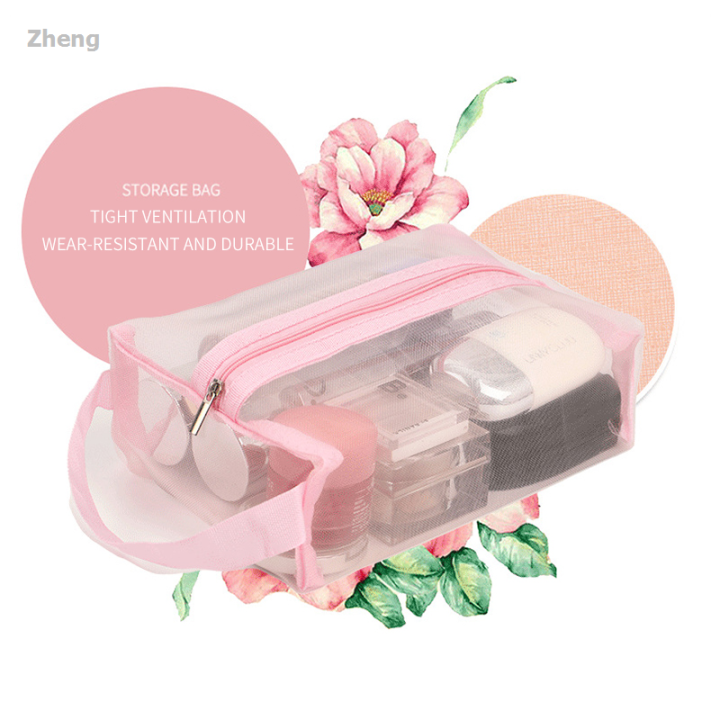 Zheng%20Woven%20lipstick%20storage%20bag%20line%20cosmetics%20group%20makeup%20bag%20portable%20travel%20New%20style%20type%20transparent%20black%20makeup%20bag%20small%20size%20large%20new%20mesh%20transparent%20-%20Image%202