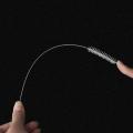 Wenefang Fashion Bending Stainless Straw Brush Cleaner Soft Hair Suction Glass Tube Cleaning Brushes Baby Kids Bottle Brush Long Handle Reusable. 