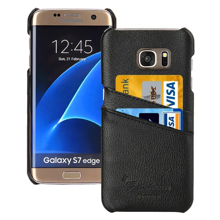 For%20Galaxy%20S7%20Edge%20/%20G935%20Litchi%20Texture%20Fashion%20Genuine%20Leather%20Back%20Cover%20Case%20with%20Card%20Slots(Black)%20-%20Image%203