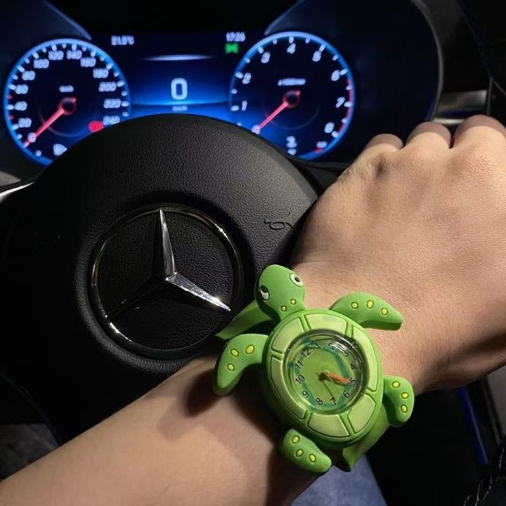 Green%20Turtle%20Sea%20Turtle%20Green%20Tortoise%20Children's%20Pat%20Watch%20Cartoon%20Toy%20Watch%20Boys%20and%20Girls%20Social%20-%20Image%205