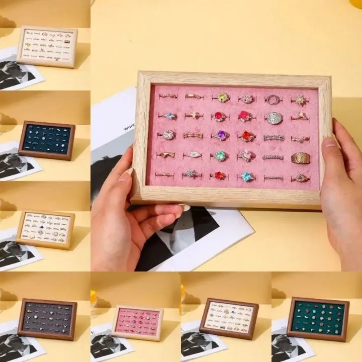 Premium Multi-Design Girls’ Ring Organizer – Wooden Display Box | Daraz ...