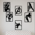 Marvel Superhero Avengers Collections Wooden Wall Decor Frames 6 pc. 