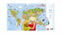 UnikPlay Geografika World Map Game | Non-Tearable, Waterproof Illustrated Map With 280+ Trivia Questions, 48 Double-Sided Cards. 