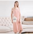 Free Size Microfiber Wearable Bath Wrap/Beach Towel Dress/Bathrobe  For Women. 