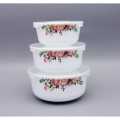 Microwave Safe Cook And Serve Ceramic Bowl Set Of 3. 