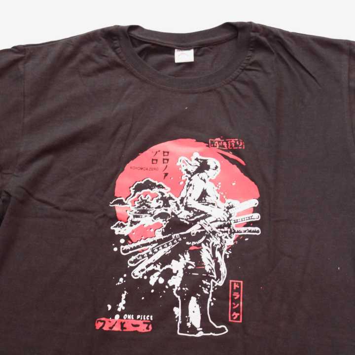 Black%20Anime%20Zoro%20Character%20Printed%20T-Shirt%20For%20Unisex%20-%20Image%203
