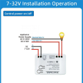 ARELENE Tuya Smart Zigbee Switch with Temperature Sensor Passive Dry Contact Zigbee Relay Work with Home Assistant DC 7-32V. 