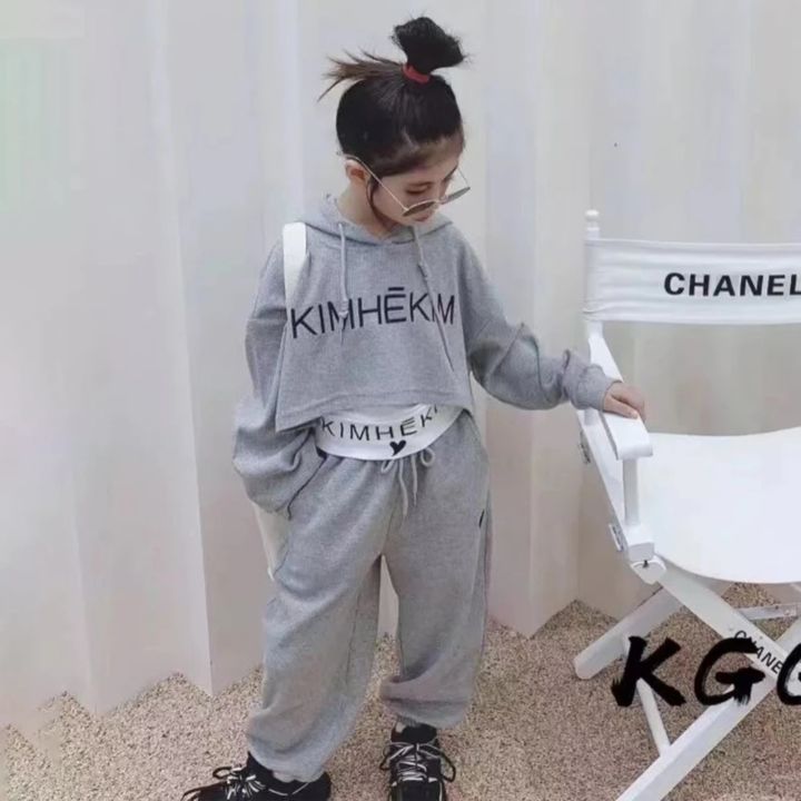 Three-Piece Oversized Hoodie And Track Set For Girls