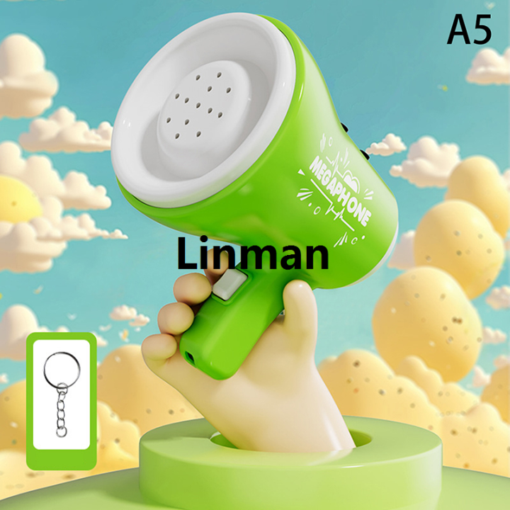 Linman%20Recordable%20Mini%20Speaker%20Loudspeaker%20Handheld%20With%20Key%20Chain%20BacLuxury%20kpack%20Pendant%20Children's%20Megaphone%20Phonograph%20Decompression%20Toy%20-%20Image%206