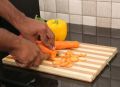 Bamboo Wooden Cutting Board Roll Chopping Dicing Kitchen Worktop Fruit Vegetable. 