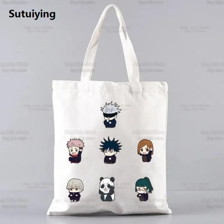 Sutuiying%20Gojo%20Satoru%20Jujutsu%20Kaisen%20Otaku%20Women%20Men%20Handbags%20Canvas%20Luxury%20Tote%20bags%20Reusable%20Cotton%20High%20capacity%20Shopping%20Bag%20-%20Image%208