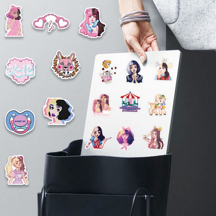 50pcs%20Melanie%20Martinez%20Hot%20Singer%20Stickers%20Aesthetic%20Decals%20For%20Girls%20Suitcase%20Scrapbook%20Phone%20Guitar%20Diary%20Car%20Stickers%20-%20Image%206
