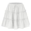 Women Floral Flared Short Skirt Cute High Waist Ruffle Skirt Beach Mini Skirt. 