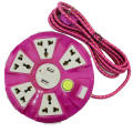 Circular Round Multiplug Portable Heavy duty Extension Cord (Board/ Socket) - 10 ways socket and 2 USB ports - CH. 