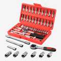 46 In 1 Pcs Tool Kit & Screwdriver and Socket Set With Big Box | Home Tool Essential Kit - 46 Pcs | Repair Tool Kit. 