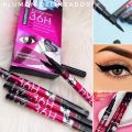 36h Black Eyeliner Pencil Long Lasting Waterproof Liquid Eyeliner Pen Natural Eye Liner Makeup| Eye Liner (Black) (pack of 1) Matte Finish. 
