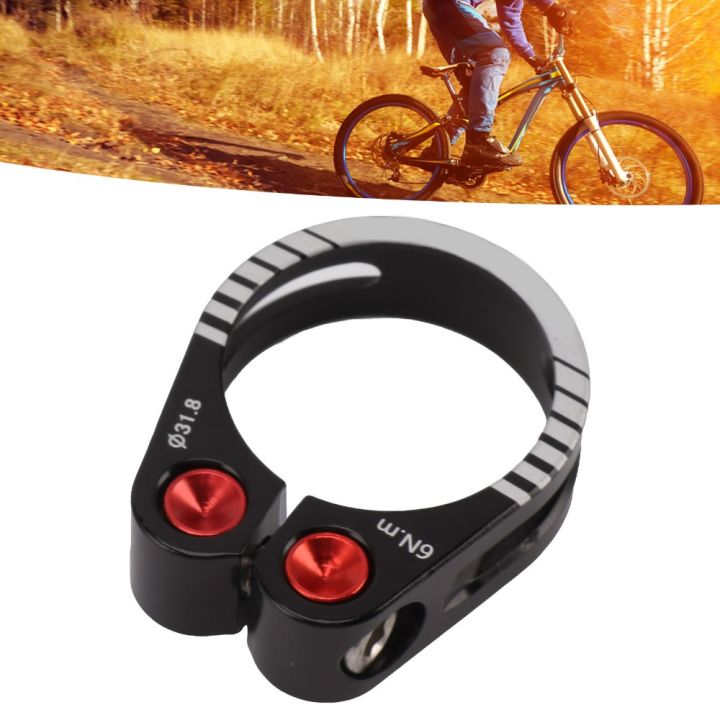 Durable Aluminum Alloy Bike Seat Post Clamp Adjustable Hollow Lock Mountain Road Bike Seat Post Clamp CNC Machined Lightweight Quick Release Bicycle Seatpost Clamp Bike Upgrades