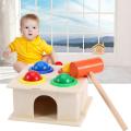 Novel Kids Hammering Game Wooden Ball Hammer Box Children Early Learning Educational Toy. 