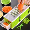 Multifunction Greater Plus Genius 5 in 1 pieces Fruit Vegetable Slicer Food-Chopper. 