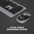 Portronics Key5 Combo Wireless Keyboard and Mouse Set, 2.4 GHz USB Receiver,1200 DPI Optical, Multimedia Keys for PC, Laptop & USB Supported Devices. 