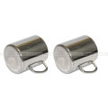 Set of 2 Stainless Steel Double Walled Coffee Mug. 
