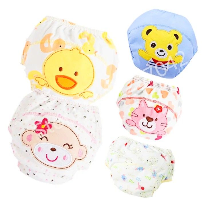 Washable Baby Cotton Training Pants Panties Baby Diapers Reusable Cloth Diaper Nappies Washable Infants Children Underwear Nappy Changing