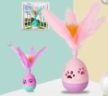 Cat Toy | Interactive Rolly-Polly Tumble with Feather & Treat Dispenser Toy | Kitten Toys (Color May Vary). 