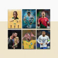 Messi Ronaldo Neymar Pele Maradona Mbappe 6 Pcs Poster. 