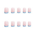 MAANGE 24Pcs Light Blue Fake Press On Nails With Glue & File PD56. 