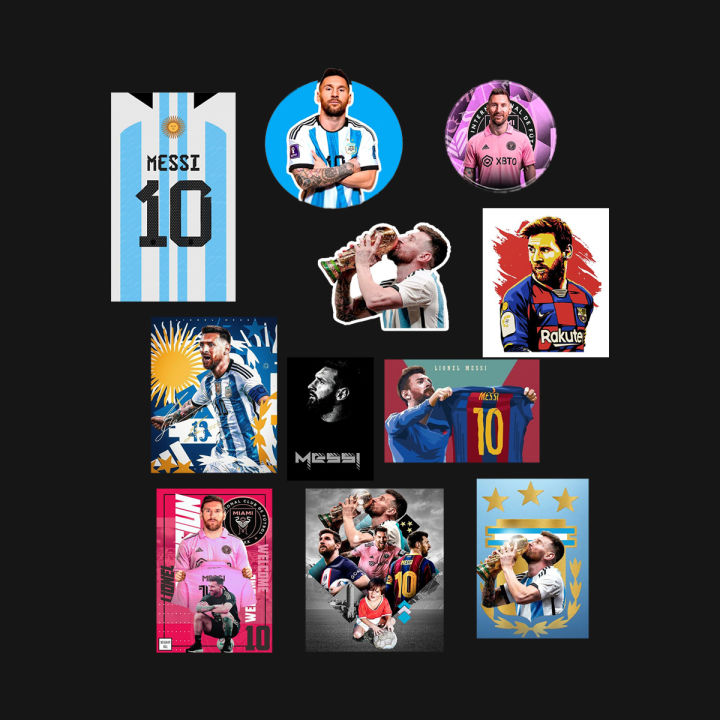 Messi Sticker Collection Messi Sticker Pack Water Proof 11 pcs | Daraz.com.np