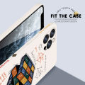 UCUC for Realme C21Y C25Y Back Cover Rubik's cube Soft Thin Liquid Silicone Phone Case. 