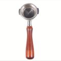 58MM Modified Fir Coffee Machine Handle Stainless Steel Bottomless Solid Wood for Aibo E61 Handle Portafir. 