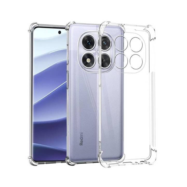 Bumper Case Clear Flexible Back Cover for Redmi Note 14 Pro 5G - Transparent