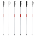 6X Visually Impaired Crutch Cane Blind Walking Stick Walker Aluminium Easy Folding. 