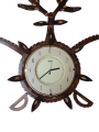 Big Wooden Deer Wall Clock 32x32 Inch. 