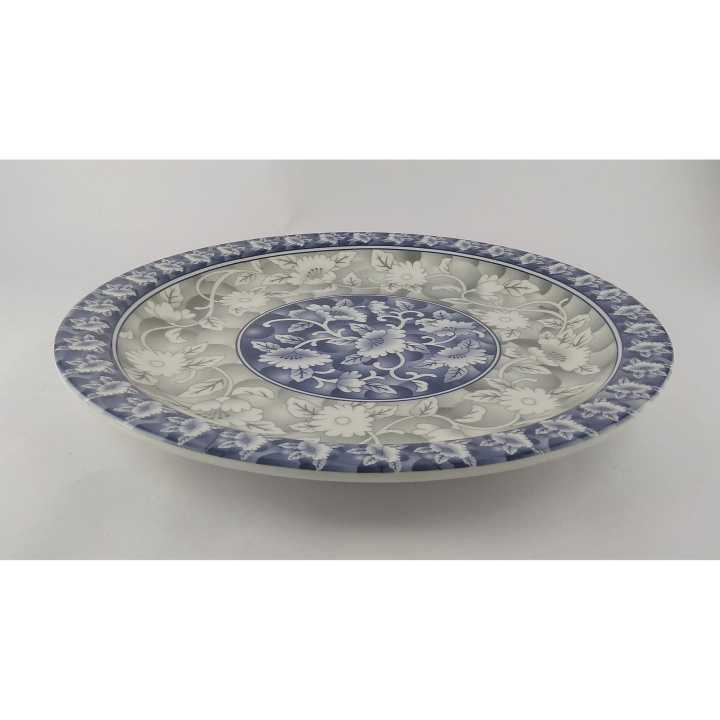 Melamine Dinner Plate (Heavy Duty )-Floral Blue Patterned - Set of 4 Pieces