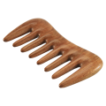 OUMERY Wide Tooth Hair Comb - Natural Wood Comb for Curly Hair - No Static Sandalwood Hair Pick Wooden Comb for Detangling. 