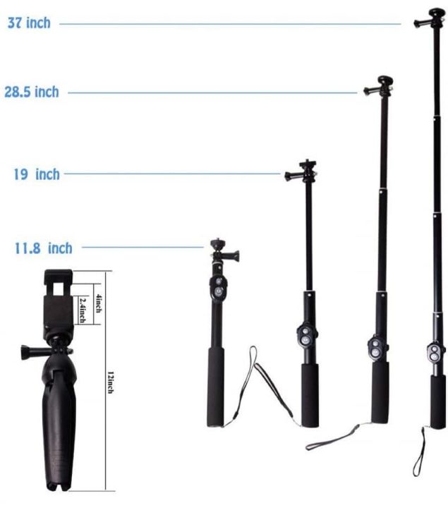 3%20in%201%20Selfie%20Stick%20Tripod,40%20Inch%20Extendable%20Selfie%20Stick%20Tripod%20with%20Bluetooth%20Remote%20Control%20-%20Image%205