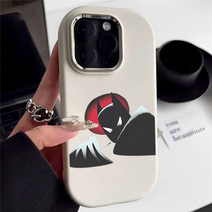 Q version of Batman White Ghost Phone Case Compatible for IPhone