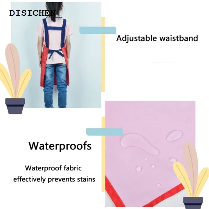 DISICHEN%20Affordable%20Kids%20Apron%20sleeves%20set%20Cute%20Waterproof%20Apron%20Child%20Kitchen%20Baking%20drawing%20Restaurant%20Workwear%20Cleaning%20Tool%20for%203-10Y%20-%20Image%202