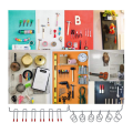 114 Pcs Peg Board Hooks Assortment with Metal Hooks Sets, Hole Plate Bins, Peg Locks for Organizing Storage System Tools Easy to Use. 